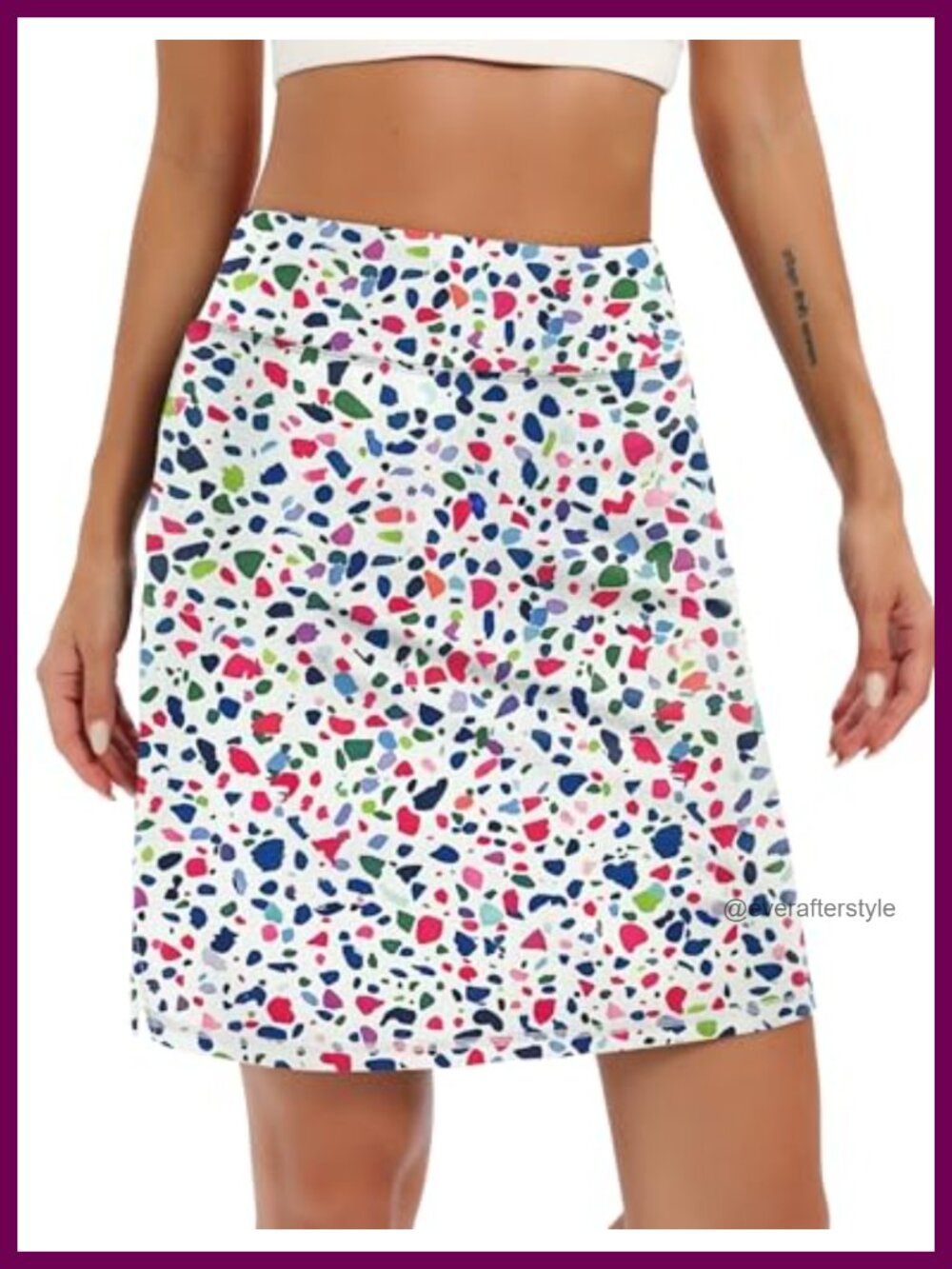 Knee Length Skorts with Pockets Golf Tennis Athletic Skirt High Waist